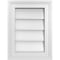 Ekena Millwork Vertical Surface Mount PVC Gable Vnt: Non-Functional, w/2"W x 1-1/2"H, Brickmould Frame, 12"W x 16"H GVPVE12X1602SN - alternate 1